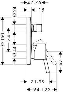 Grifo de bañera empotrado Talis Hansgrohe - Imagen 2