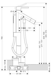 Grifo de bañera de pie Starck Axor - Imagen 2
