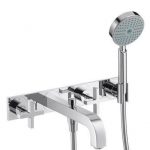 Grifo de bañera empotrado de crucetas con placa Citterio Axor