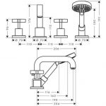 Grifo de bañera 4 agujero repisa Citterio Axor - Imagen 3