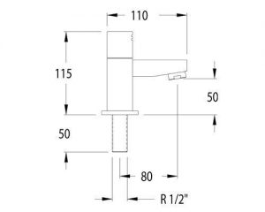 Grifo de lavabo Kuatro agua caliente Ramón Soler - Imagen 2