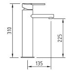 Grifo de lavabo caño alto Mikura Clever - Imagen 2
