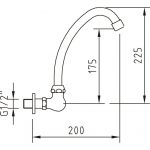 Grifo fregadero Clever con caño giratorio - Imagen 3
