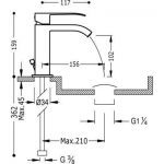 Grifo de lavabo con cascada Cuadro Exclusive TRES - Imagen 4