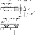Grifo de bañera con cascada Cuadro TRES - Imagen 3