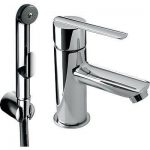 Grifo de lavabo Lex-Tres con duchita para inodoro-bidé