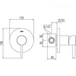 Grifo de ducha Tres Alplus empotrado - Imagen 3
