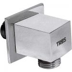 Codo con toma de pared cuadrado (TRES)