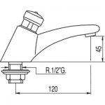 Grifo de lavabo temporizado TRES - Imagen 3