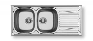 Fregadero SPARTA 2 Senos + Escurridera PYRAMIS