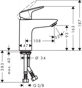 Grifo de lavabo Logis 100 Hansgrohe - Imagen 2