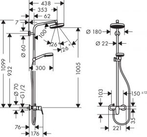 Grifo de ducha Crometta 160 Hansgrohe - Imagen 3