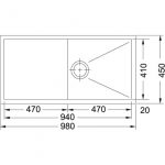 Fregadero Franke PLANAR ZERO PPX-111 - Imagen 3