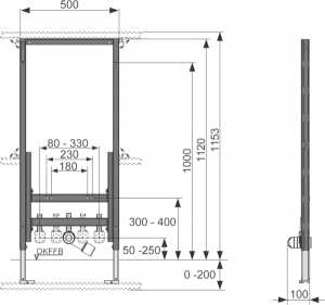 TECEprofil Módulo bidé suspendido 1120-820 mm - Imagen 3