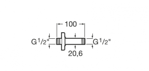 Brazo de techo Ceiling L100 Roca - Imagen 2
