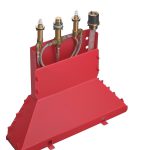 Cuerpo base para grifería de 4 agujeros para borde de bañera