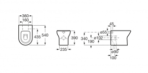 Inodoro Roca Debba Square tanque alto - Imagen 4