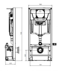 Bastidor Saniwall Pro Up con cisterna y triturador empotrados - Imagen 5