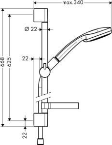 Set ducha Croma 100 Multi Hansgrohe - Imagen 3