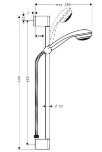 Set ducha Crometta 85 Green Hansgrohe - Imagen 2