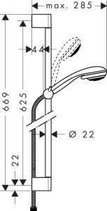 Set ducha Crometta 85 Vario Hansgrohe - Imagen 2