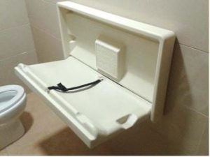 Cambiapañales horizontal Nofer adosado de polietileno - Imagen 2