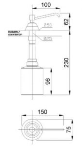 Dosificador de jabón Nofer encastrar - Imagen 2
