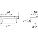 Grifo ducha Deck-S Roca con repisa