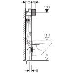 Bastidor Geberit Kombifix 108 cm con cisterna empotrada Sigma 12 cm - Imagen 2