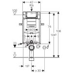 Bastidor Geberit Kombifix 108 cm con cisterna empotrada Sigma 12 cm - Imagen 3