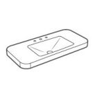 Lavabo Roca Armani Baia de encimera en resina