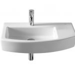 Lavabo Roca Hall asimétrico para semipedestal o sobre encimera