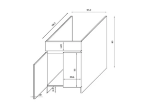 Mueble Galassia para lavadero Osiride 60 - Imagen 3