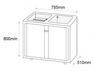 Mueble Syan Thor Aluminio - Imagen 2