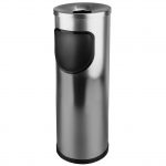 Papelera cenicero redondo satinado Nofer