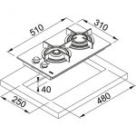 Placa de gas Crystal 302 Franke - Imagen 2
