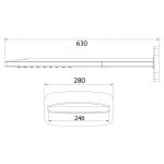 Rociador ducha inox 630x245 2f angel Clever - Imagen 2