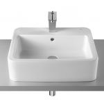 Lavabo Roca Element sobre encimera 55x45