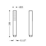 Teléfono de ducha de mano TRES redonda TUB - Imagen 2